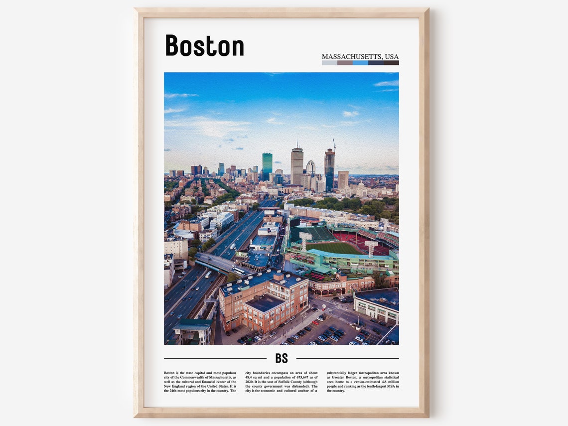 Boston Print Boston Poster Boston Wall Art United States Photo United States Poster United States Print Travel Poster