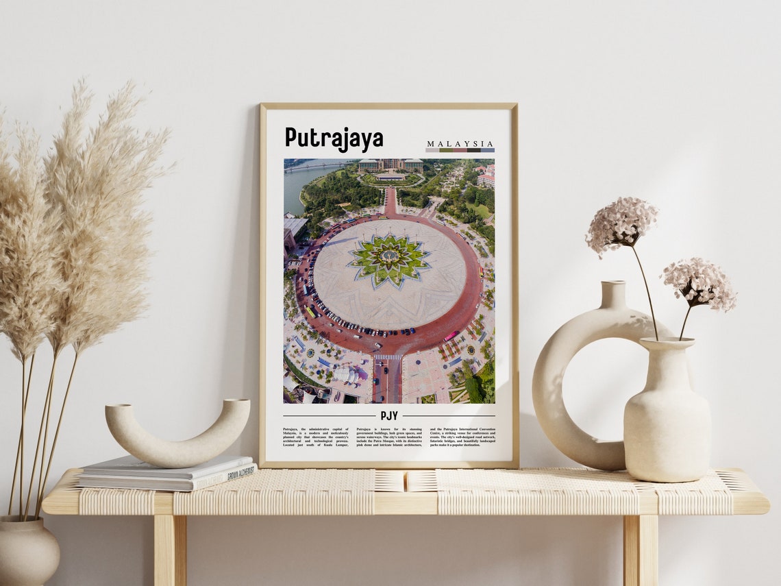 Putrajaya Poster Putrajaya Print Putrajaya Wall Art Asia Print Asia Poster Asia Photo Minimal Travel Poster - Image 3