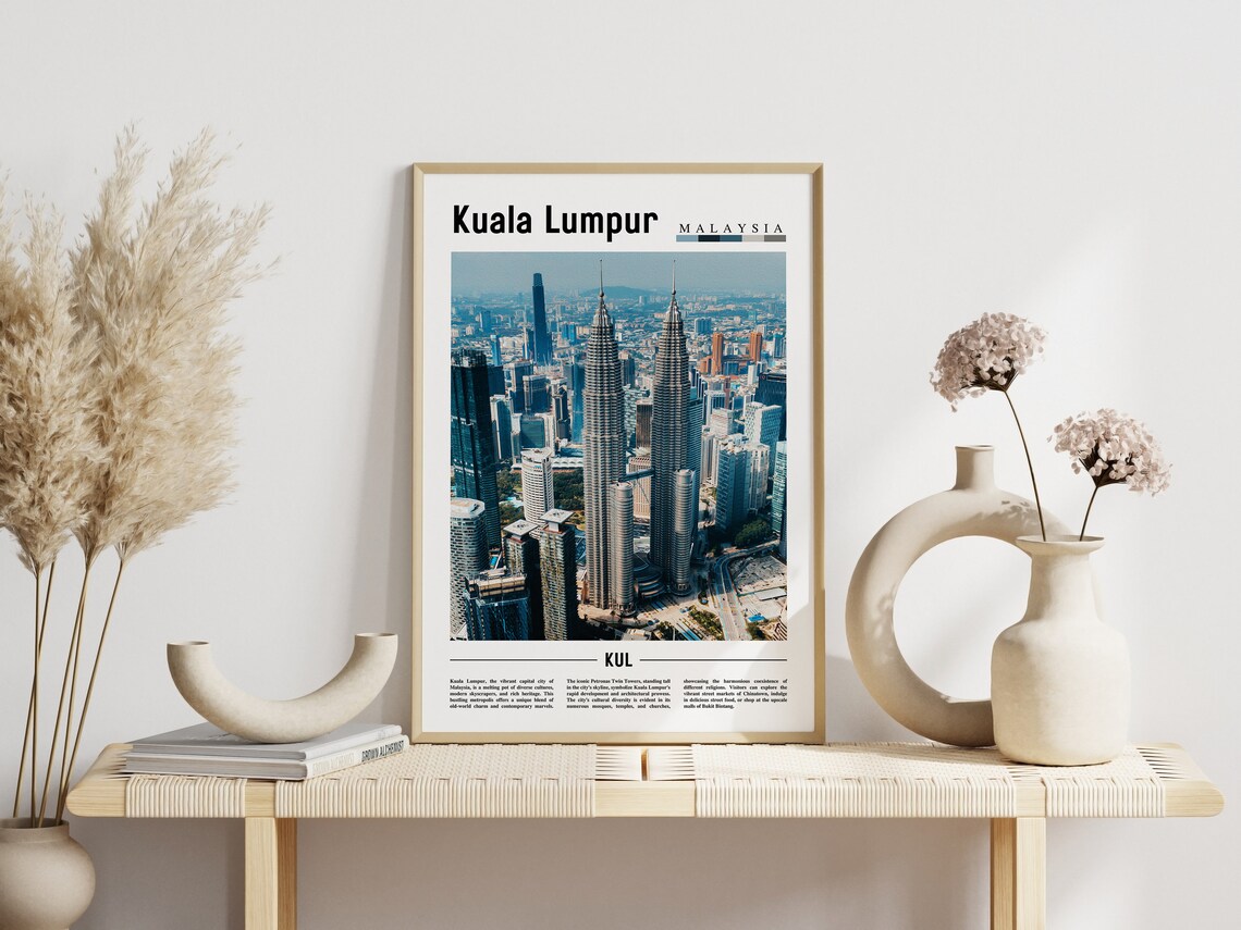Kuala Lumpur Poster Kuala Lumpur Print Kuala Lumpur Wall Art Asia Print Asia Poster Asia Photo Minimal Travel Poster - Image 3