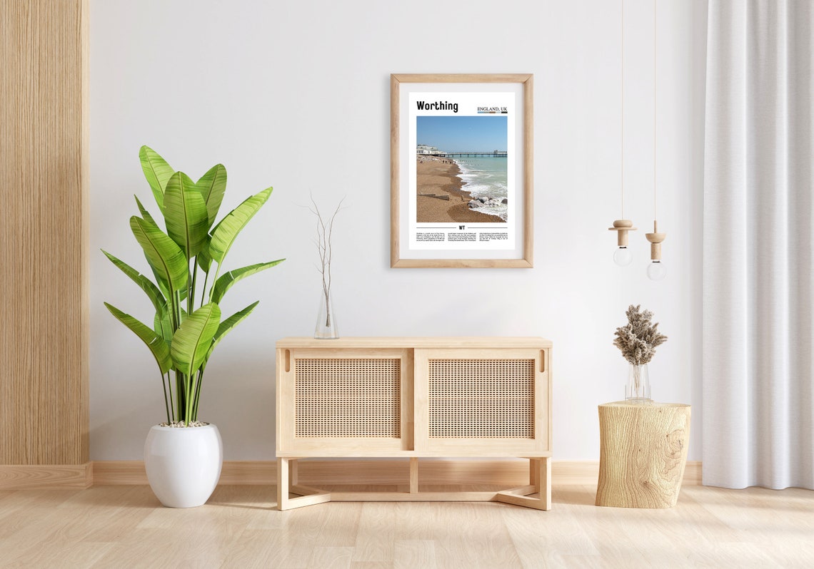 Worthing Print Worthing Poster Worthing Wall Art Oil Painting Poster Colorful City Print City Artwork Travel Artwork Travel Wall Art - Image 3