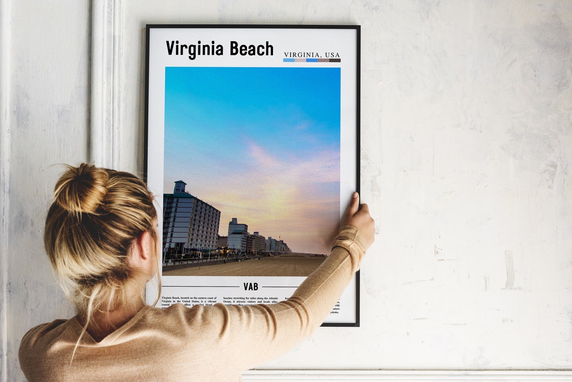 Virginia Beach Poster Virginia Beach Print Virginia Beach Wall Art United States Photo United States Poster United States Print - Image 2