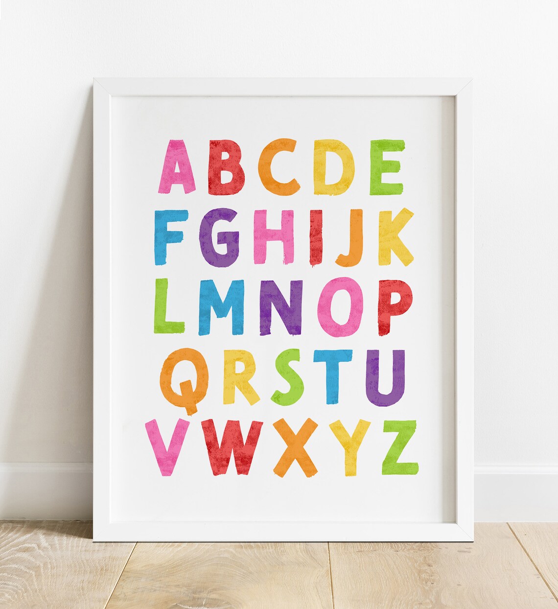 Rainbow Alphabet Nursery Art, Learning Poster - Image 4