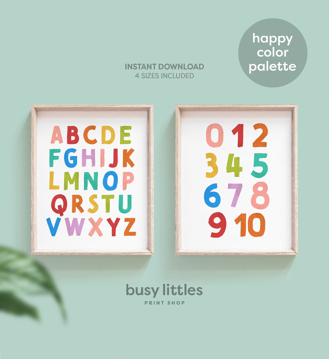 Rainbow Alphabet And Numbers Nursery Art Print - Image 7
