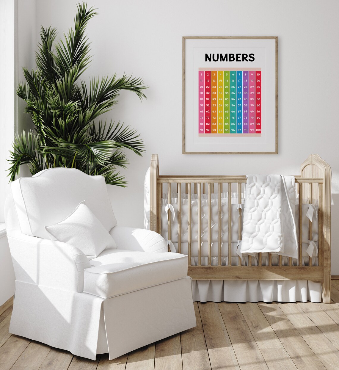 Rainbow Numbers 1-100 Classroom Poster, Nursery Decor - Image 5