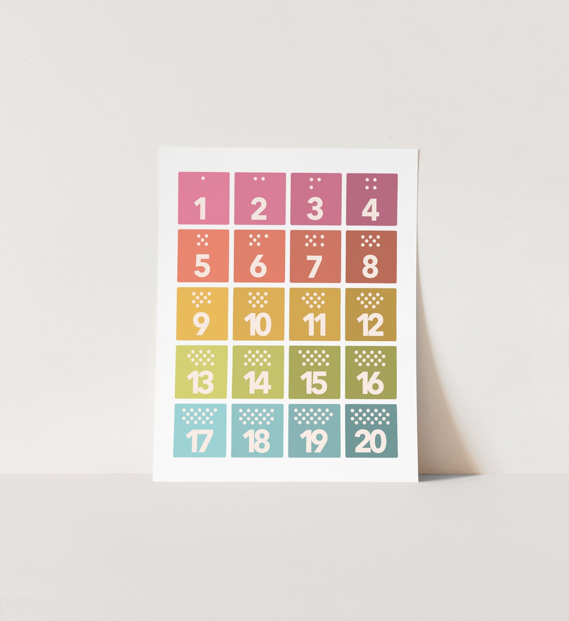 Numbers And Counting Nursery Educational Poster - Image 3