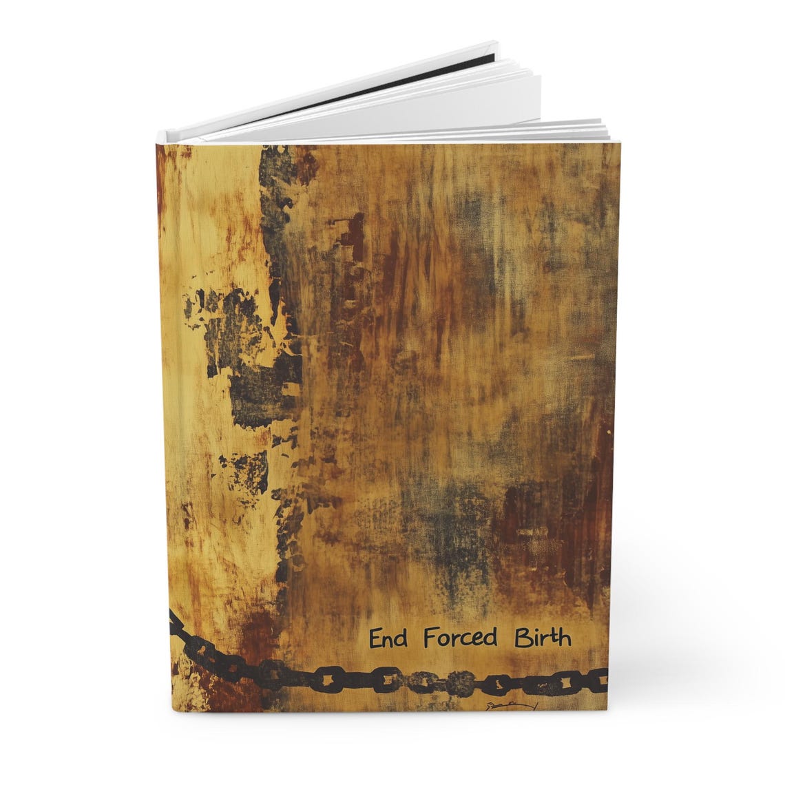 End Forced Birth Chain Vintage Gold Texture Protest Art Poster - Image 3