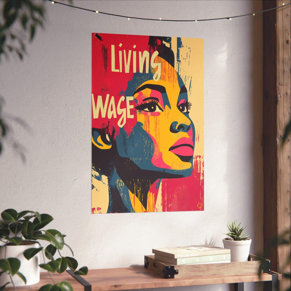 Living Wage Pop Art Portrait Fair Labor Rights Statement Poster - Image 4