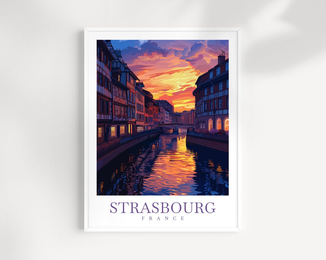 Strasbourg Travel Print France Poster Wall Hanging Home Decoration Strasbourg France Gift Art Lovers Wall Art Print Art Strasbourg Art