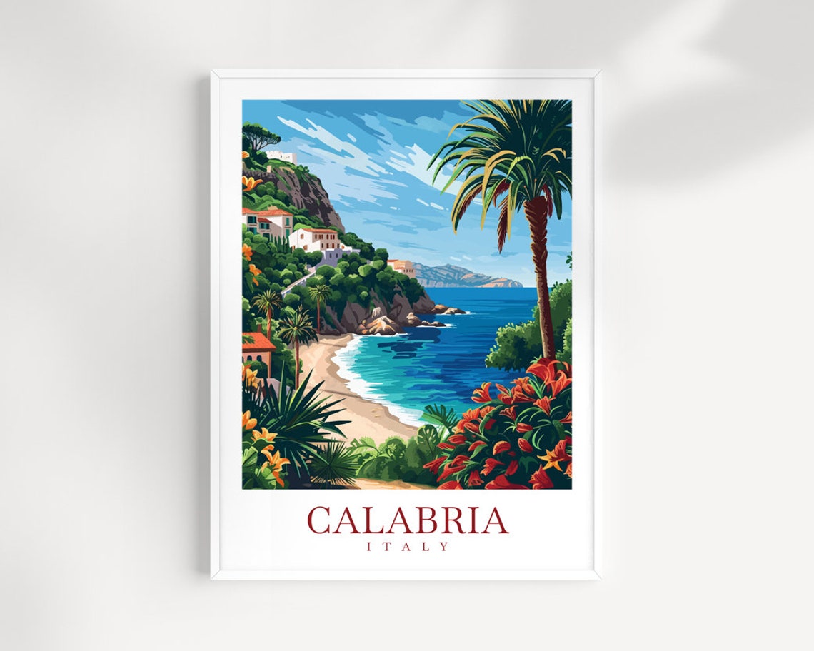 Calabria Travel Print Wall Art Calabria Italy Wall Hanging Home Decor Calabria Gift Art Lovers Wall Art Print Calabria Italy Art Gift