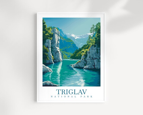 Triglav National Park Emerald River Limestone Cliffs Slovenia Poster