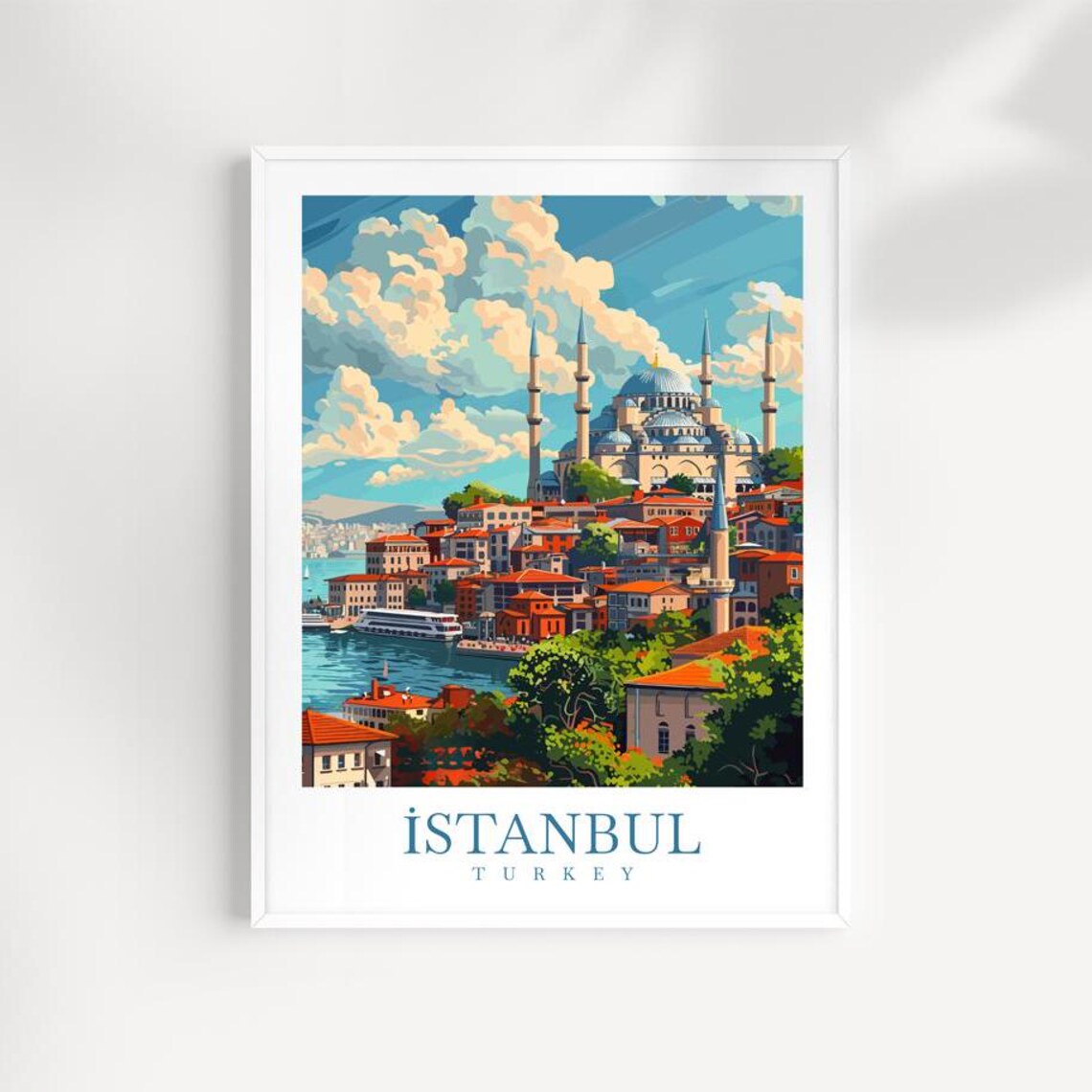 Istanbul Travel Print Wall Art Turkey Wall Hanging Home Dcor Istanbul Gift Art Lovers Istanbul Art Lover Gift Istanbul City Turkey Travel