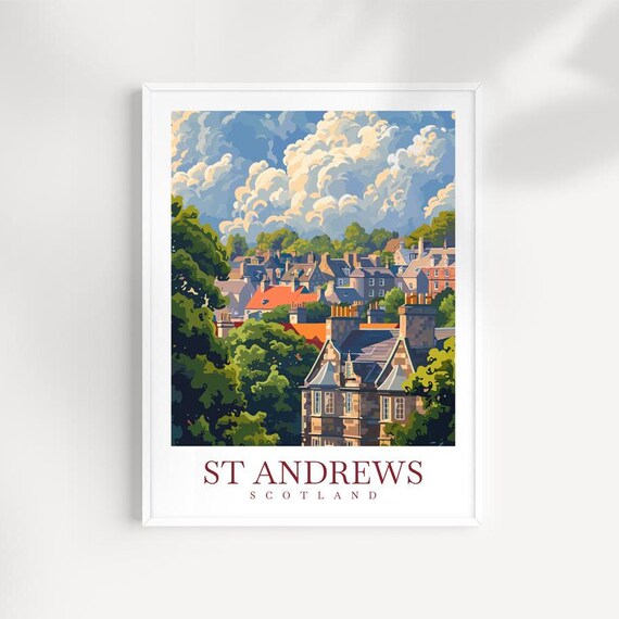 St Andrews Scotland Print European Cityscape Wall Art