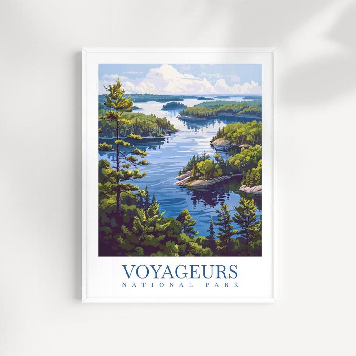 Voyageurs National Park Travel Print Minnesota Poster Wall Artvoyageurs National Park Gift Art Lovers Voyageurs National Park