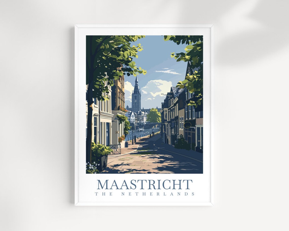 Maastricht Travel Poster, The Netherlands Wall Art