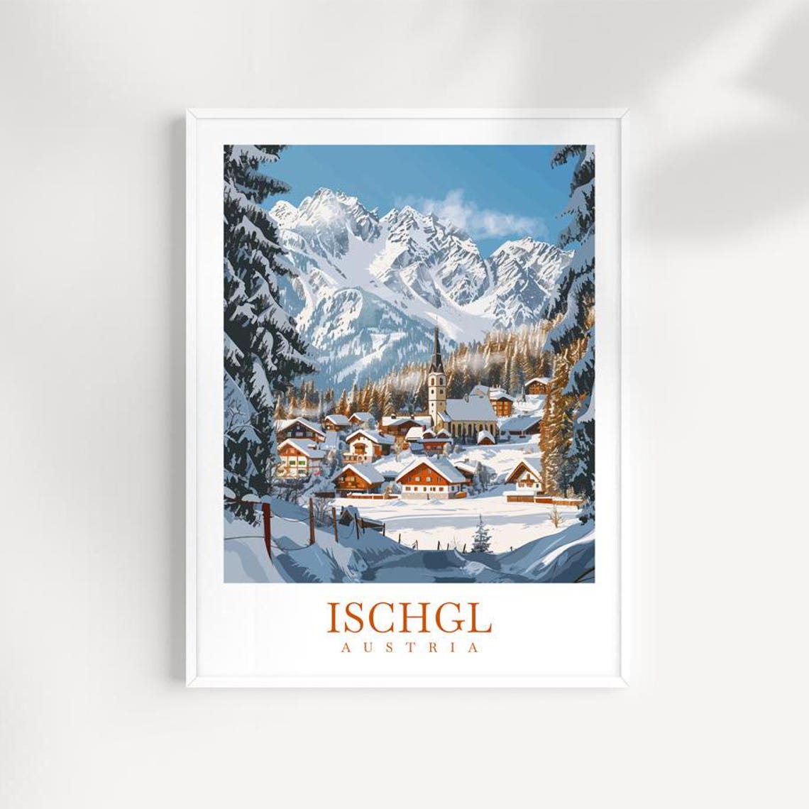 Ischgl Austria Scenic Alpine Village Winter Snow View Poster
