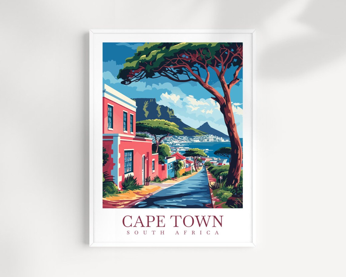 Cape Town Travel Print Wall Art South Africa Wall Hanging Home Dcor Cape Town Gift Art Lovers South Africa Art Print Cape Town Art