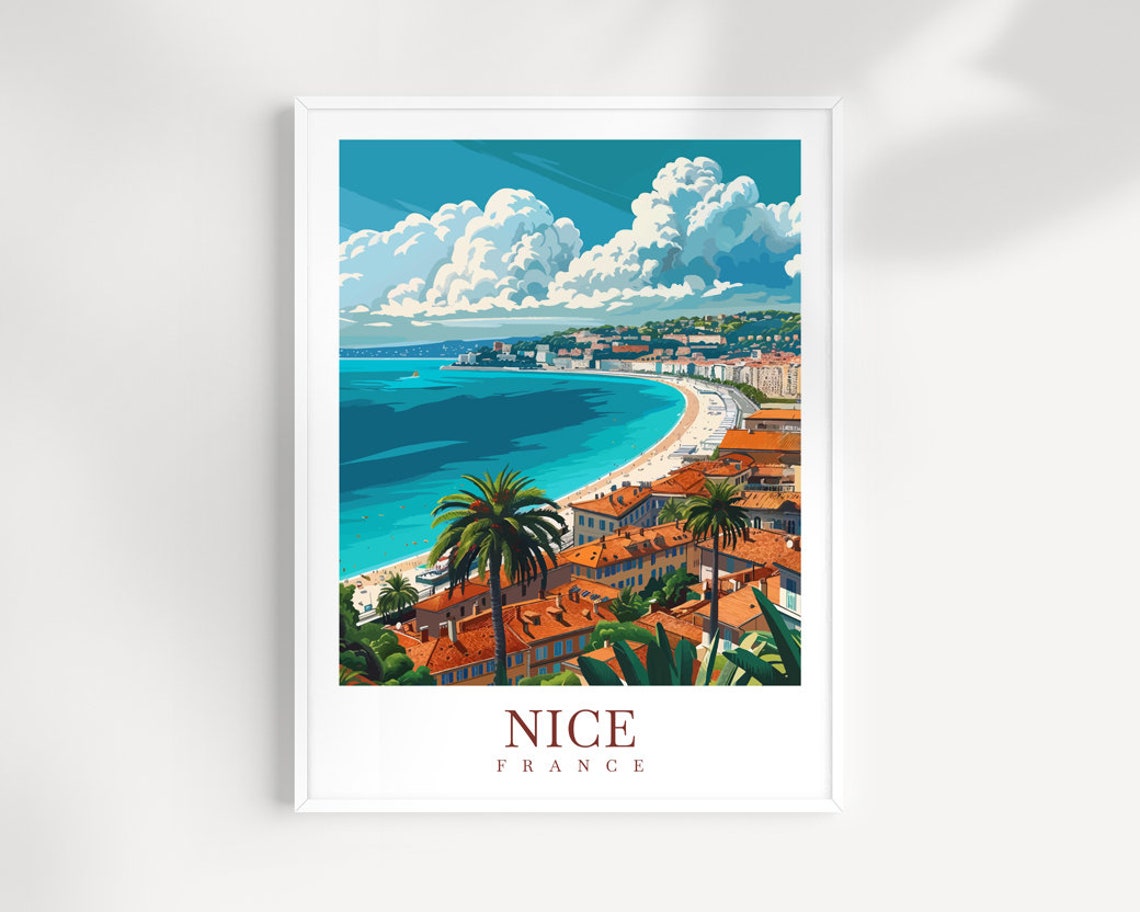 Nice France Print Nice France Home Decor Cityscape Art Print Nice France Wall Art For Travel Enthusiast Gift Wall Hanging Nice France Poster