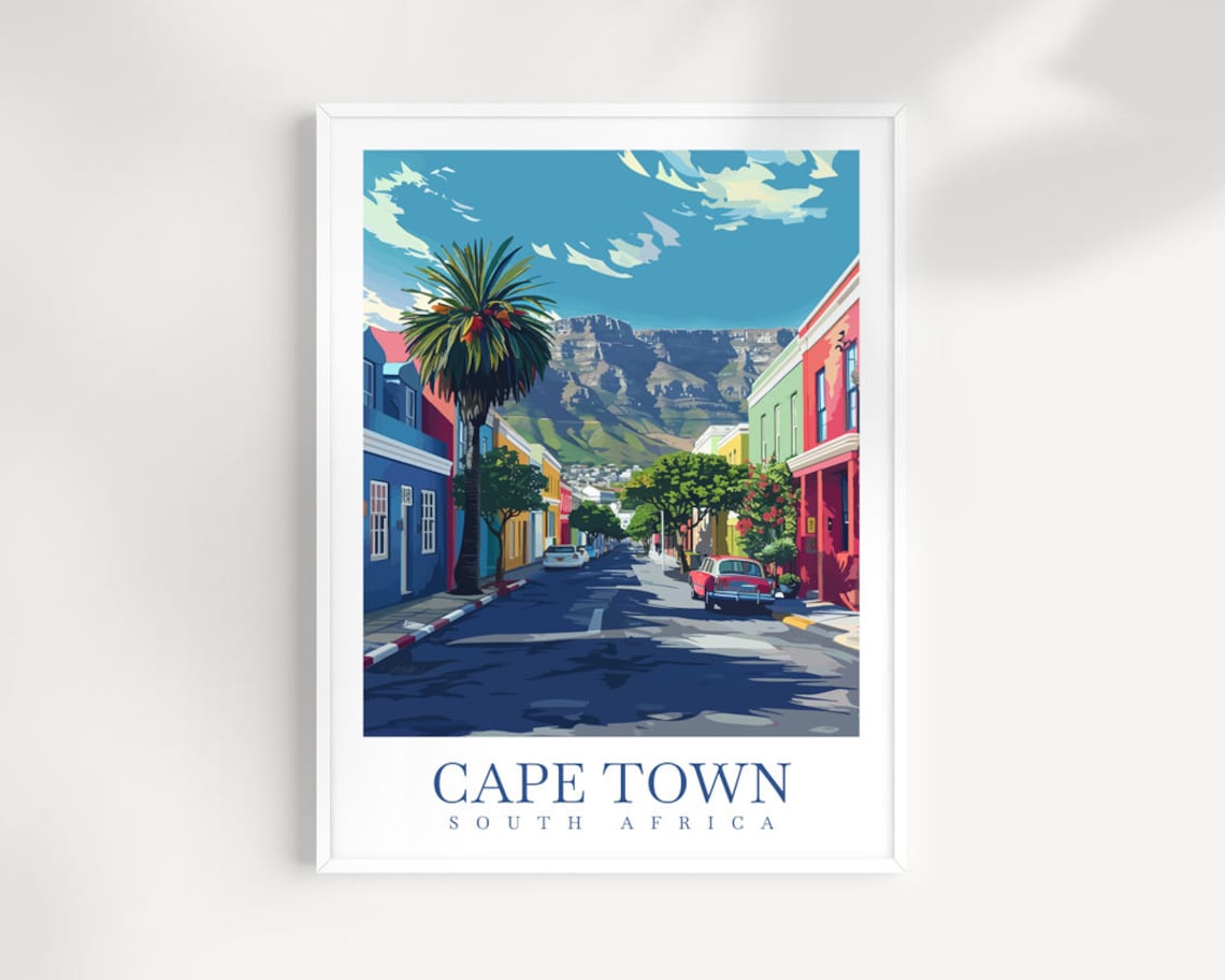 Cape Town Travel Print Wall Art South Africa Wall Hanging Home Dcor Cape Town Gift Art Lovers South Africa Art Print Cape Town Art