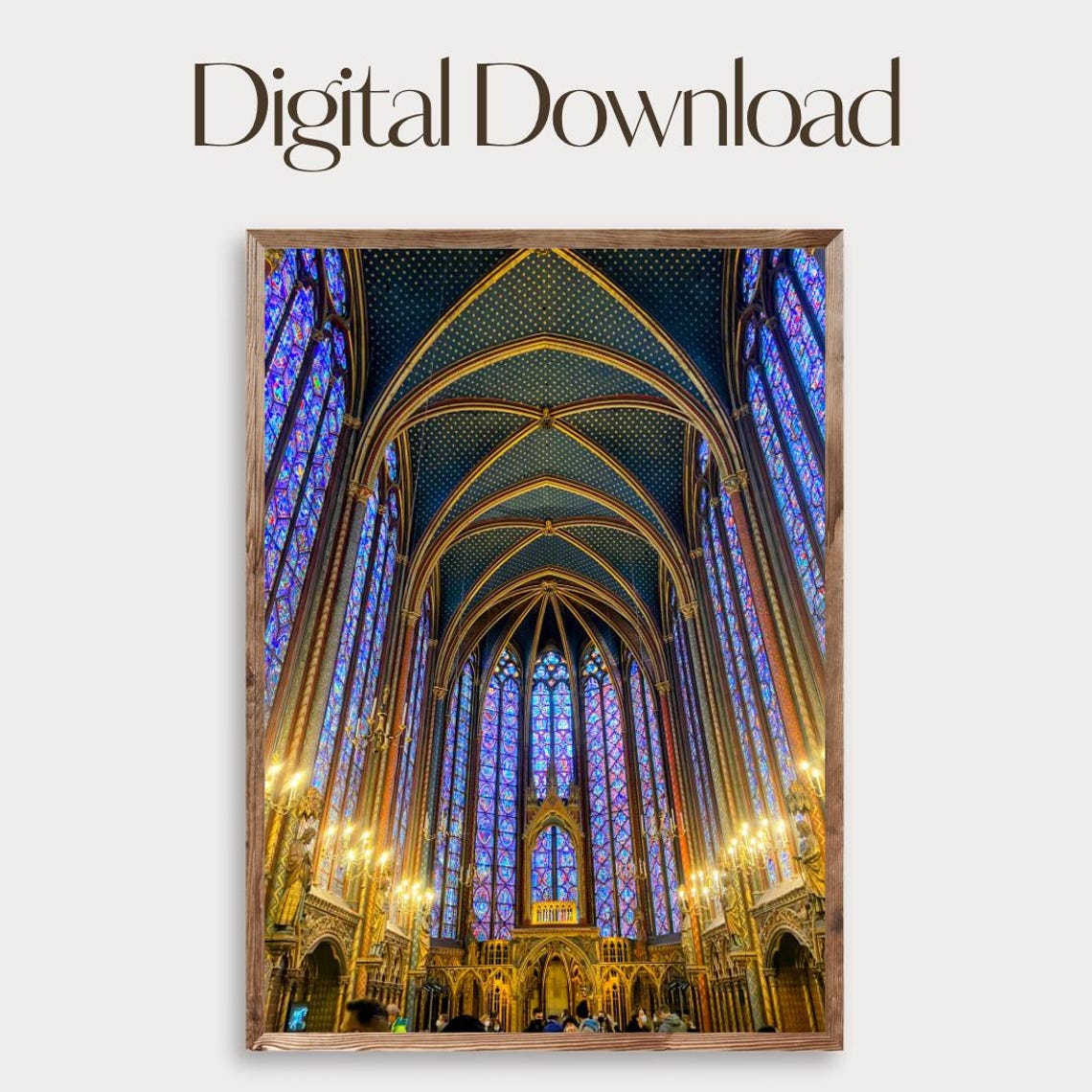 Saintechapelle Paris Photography Print Gothic Stained Glass Cathedral