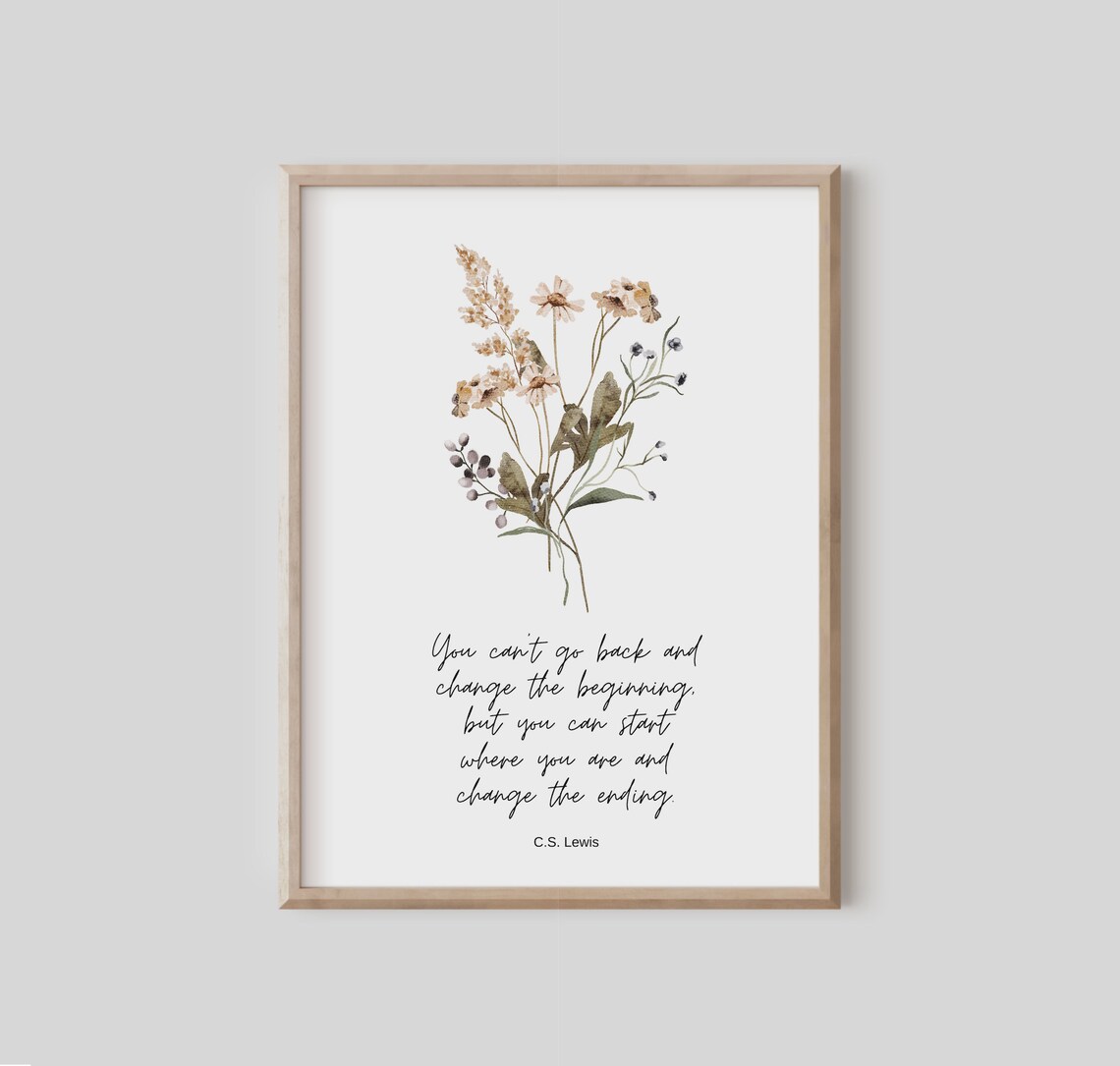 C.S. Lewis Quote Art Print, Sobriety Recovery