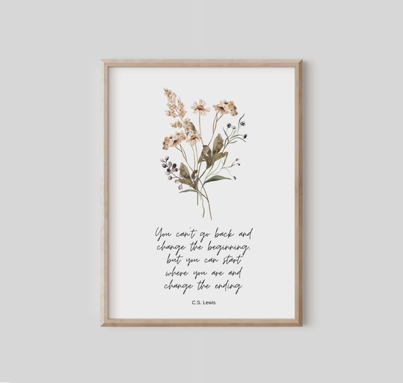 C.S. Lewis Quote Art Print, Sobriety Recovery