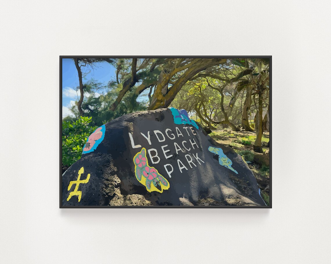 Kauai Lydgate Beach Park, Hawaii Travel Poster