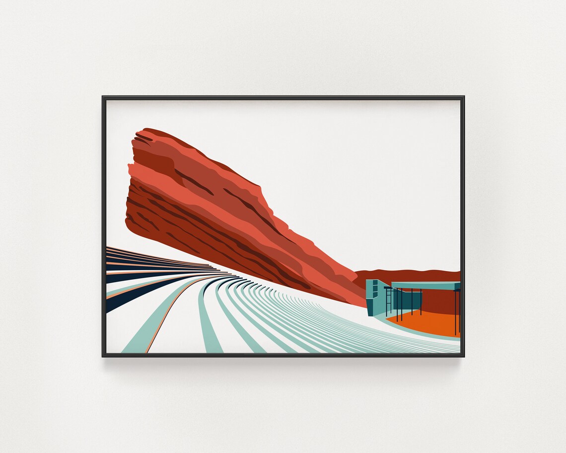 Red Rocks Amphitheatre Architecture Poster, Colorado