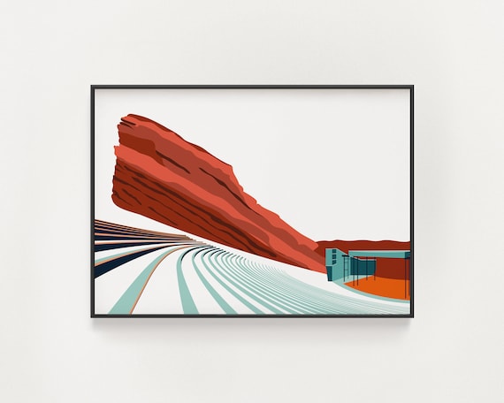 Red Rocks Amphitheatre Architecture Poster, Colorado