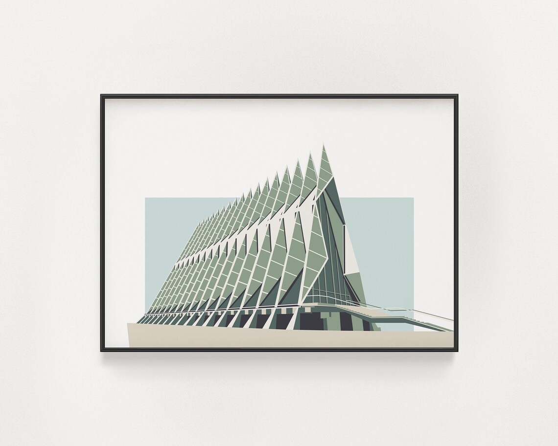 Colorado Springs Air Force Academy Chapel, Architecture Poster