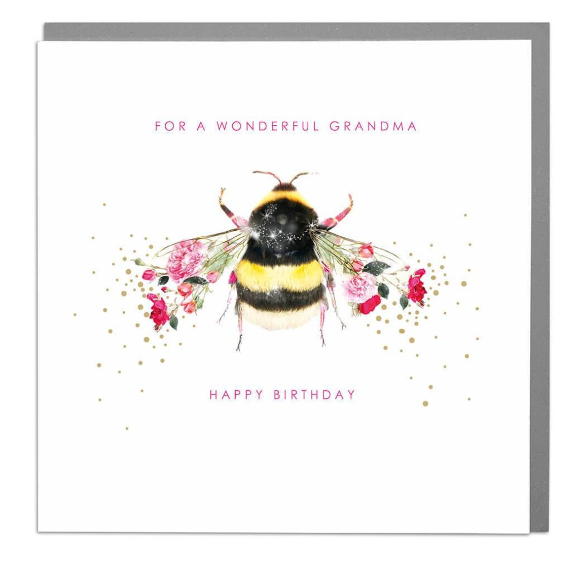 Grandma Cute Bee Happy Birthday Card