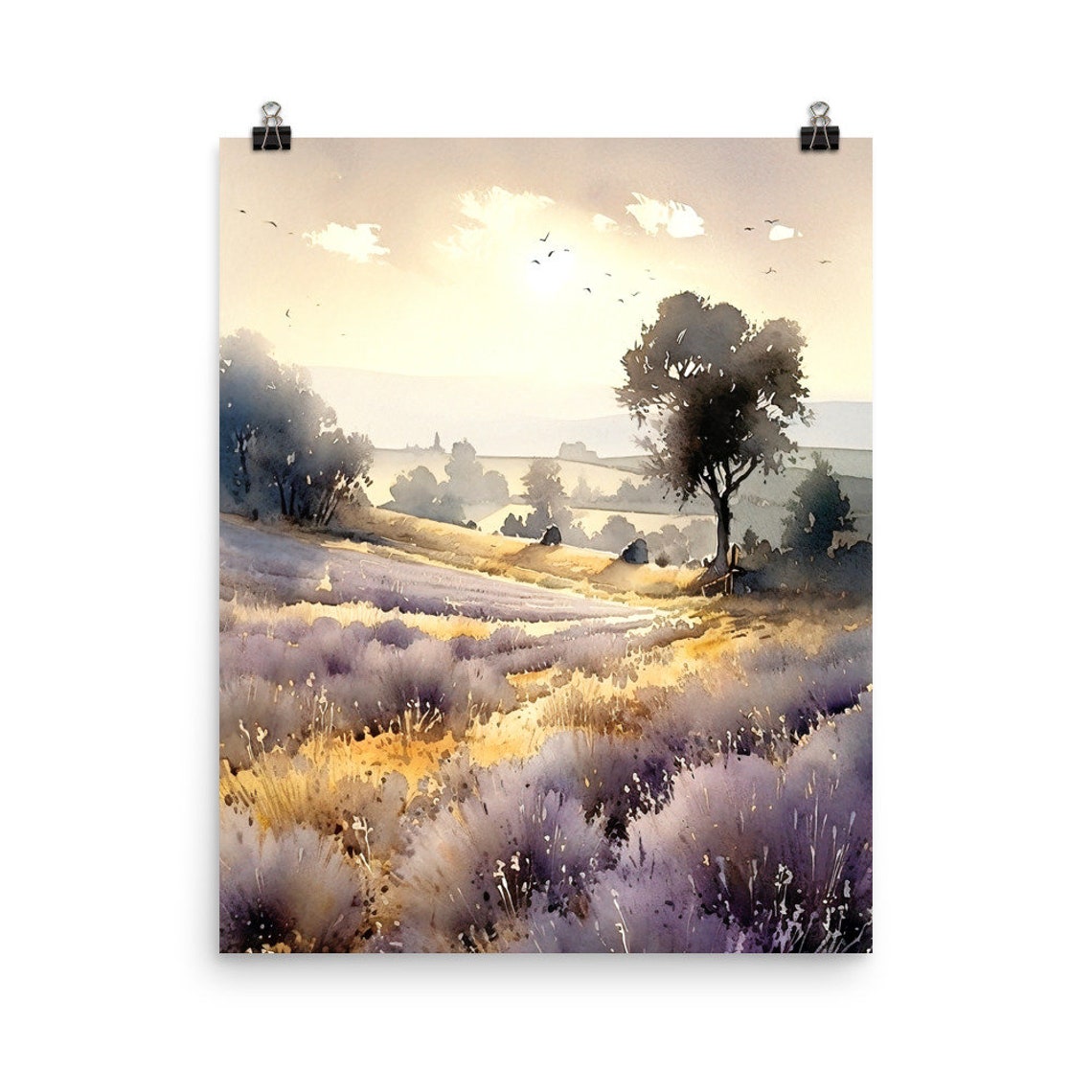 Lavender Field Print French Country Painting Sunrise In Provence France Artwork Provence Wall Art Lavender Wall Art Provence Poster - Image 5