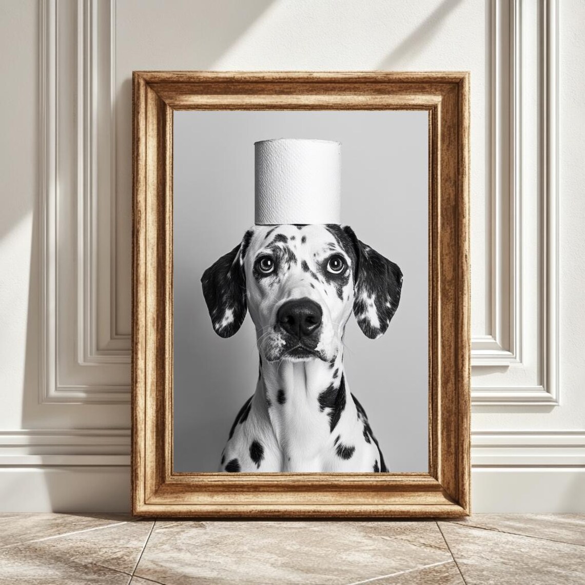 Dalmatian Art Print, Black And White Decor
