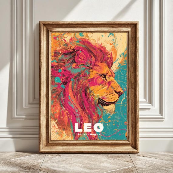 Leo Astrology Lovers Unique Gift for Him Her