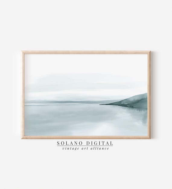 Costal Watercolor Prints Print Coastal Wall Art Abstract Beacht Modern Lake House