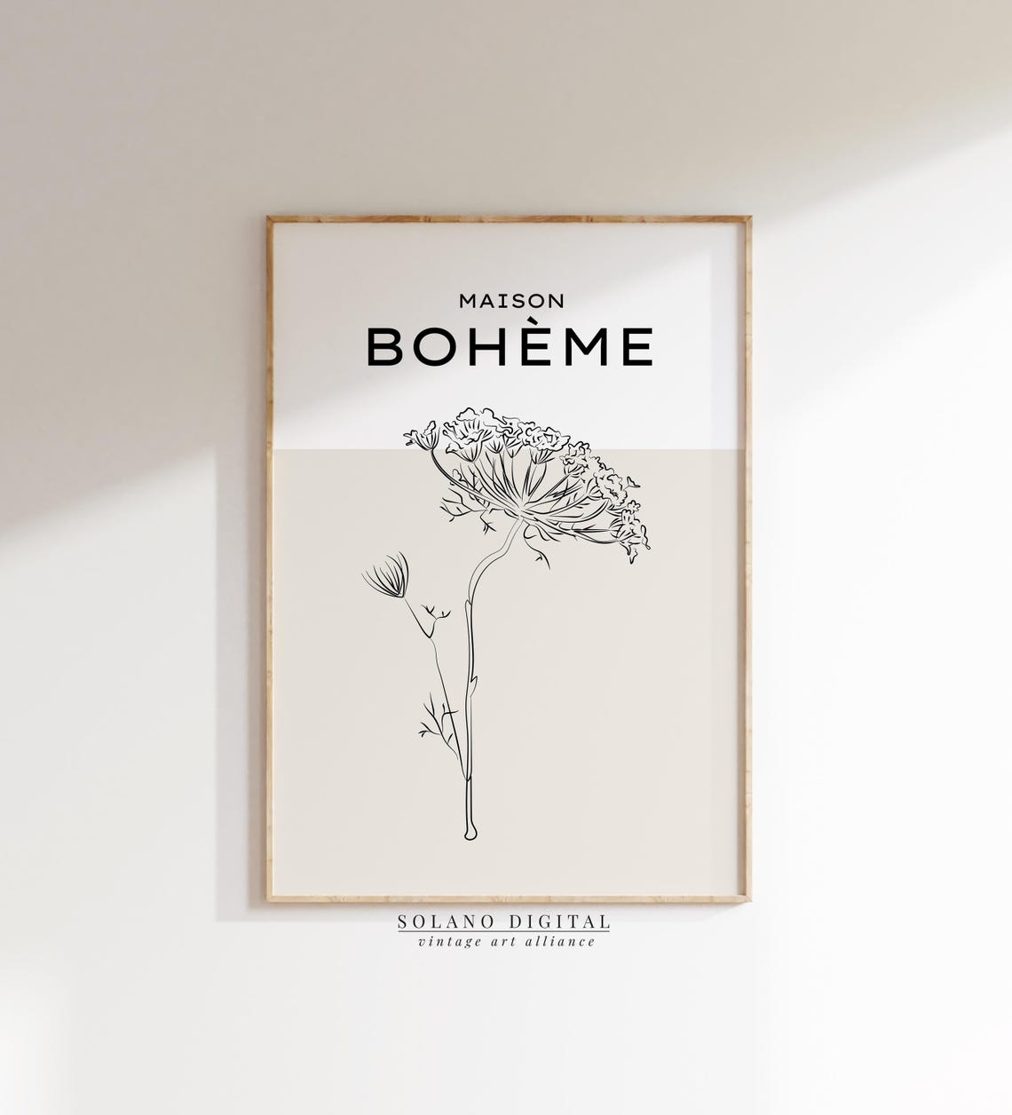 Botanical Line Art Maison Bohme Wall Minimalist Plant Poster Black And White Flower Print Boho