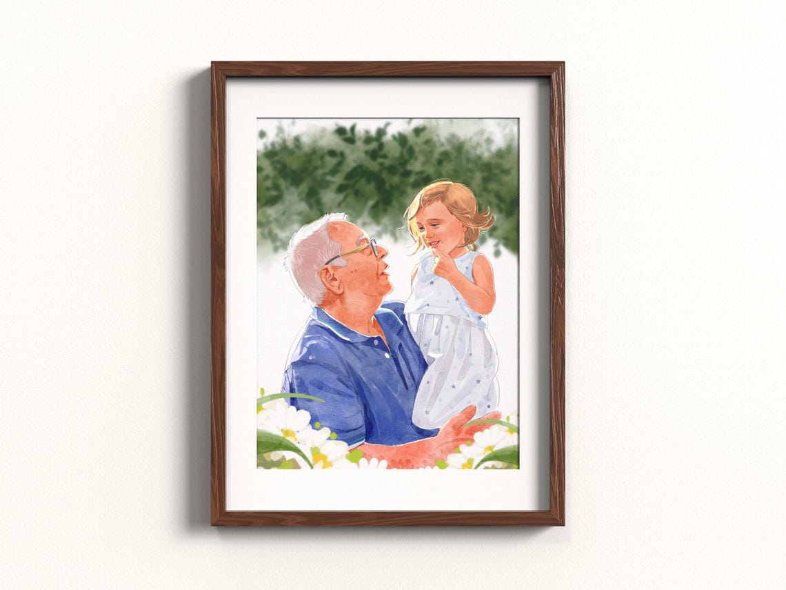 Happy Day Pizza Wedding Couple With Two Dogs Illustration Art Poster - Image 2