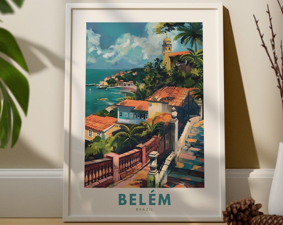Belem Art Print Poster Brazil Hanging Wall Decor