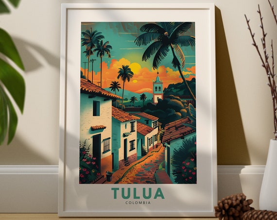 Tulua Travel Print Poster Colombia Wall Decor Art Hang