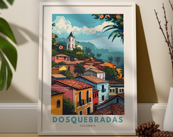Dosquebradas Art Print Poster Colombia Wall Decor Hang Travel