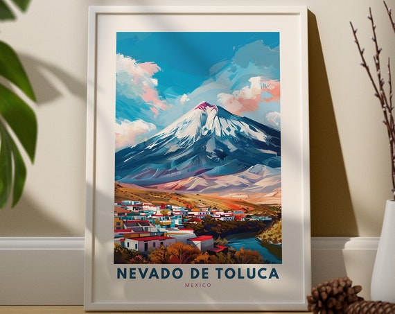 Nevado De Toluca Art Print Poster Mexico Wall Decor Hang Travel