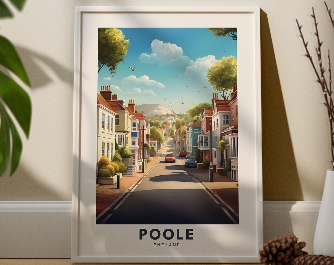 Poole City Print Poster Wall Art Dorset Gifts