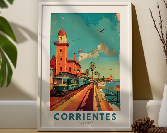 Corrientes Art Print Poster Argentina Wall Decor Hang Travel