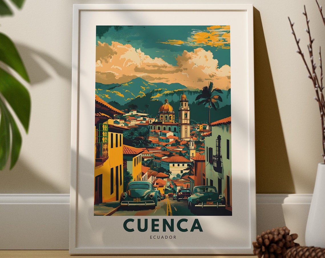 Cuenca Art Print Poster Ecuador Wall Decor Hang Travel