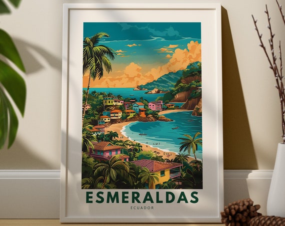 Esmeraldas Art Print Poster Ecuador Wall Decor Hang Travel