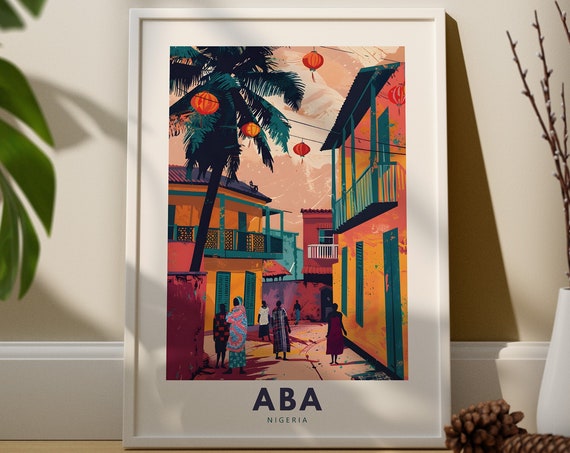Aba Wall Art Print Poster Nigeria Decor Hang Travel