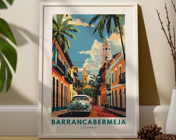 Barrancabermeja Art Print Poster Colombai Wall Decor Hang Colombia Travel
