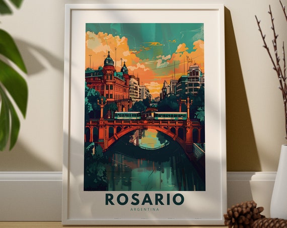 Rosario Art Print Poster Argentina Wall Decor Hang Travel