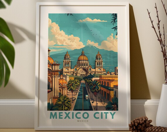Mexico City Print Wall Art Decor Travel