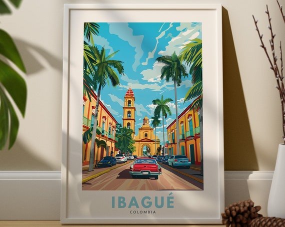 Ibague Art Print Poster Colombia Hanging Ibaguewall Decor Wall