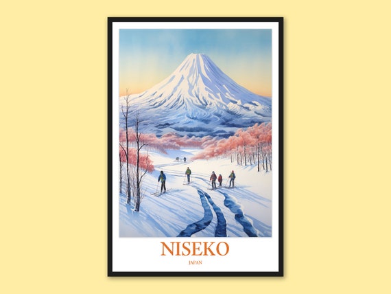 Niseko Ski Print Mount Yotei Winter Travel Poster